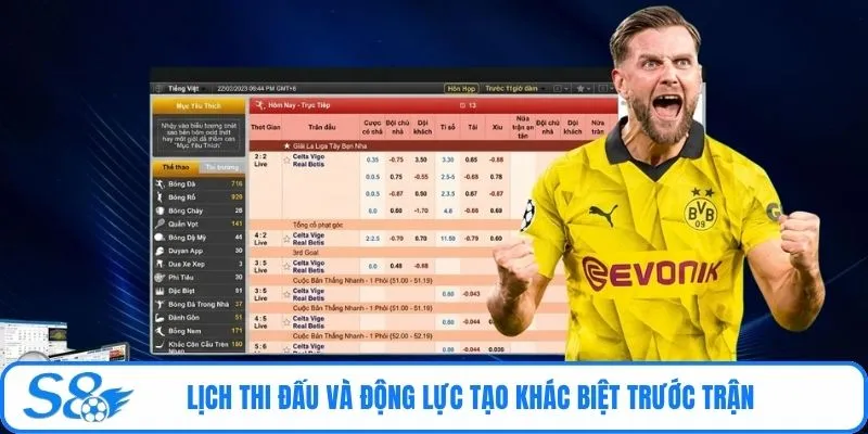Lịch thi đấu và động lực tạo khác biệt trước trận